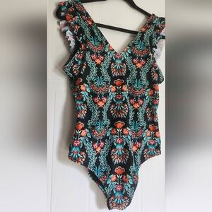 Jessica Simpson Black Floral Blouse